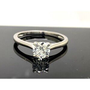 Unique Moments Engagement Ring Lab Grown 0.75ct Diamond 10k White Gold Size 8